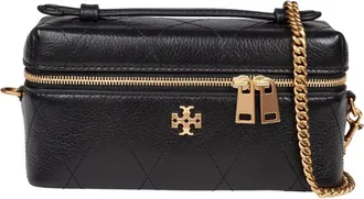 Tory Burch Tassen, Dames, Zwart, ONE Size, Leer, Charlie Quilted East-West Vanity Case