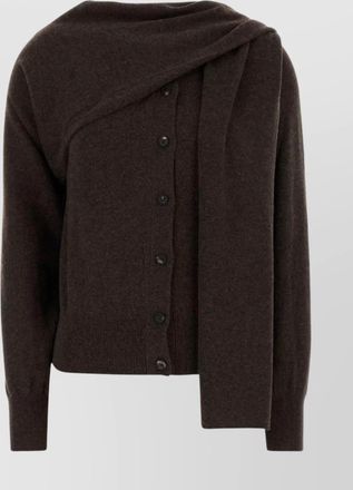 Ferragamo cashmere cardigan with attached scarf detail