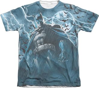 Gildan Batman Stormy Knight Adult 65/35 Poly/Cotton Short Sleeve Tee / T-Shirt