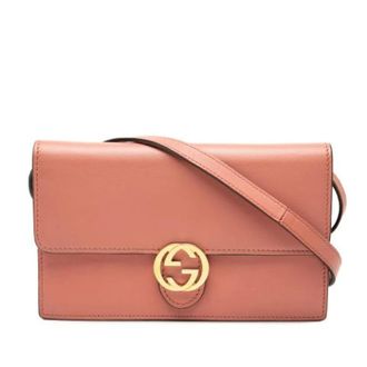 Gucci Pre-owned Portemonnee aan band - Dames - Pre-owned - Roze - Maat: ONE Size Zijde