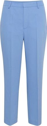 Kaffe KAsakura HW Zipper Pants - Dames - Broeken - Blauw - Maat: XS