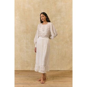 Louise Misha Lange geborduurde rok, ISORE