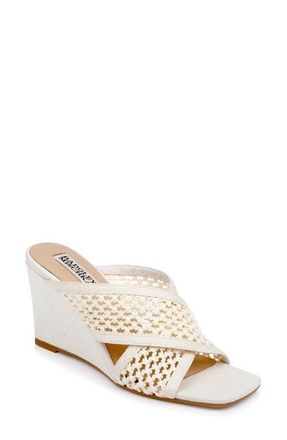 Badgley Mischka Xandria Wedge Sandal in Cream at Nordstrom, Size 7.5