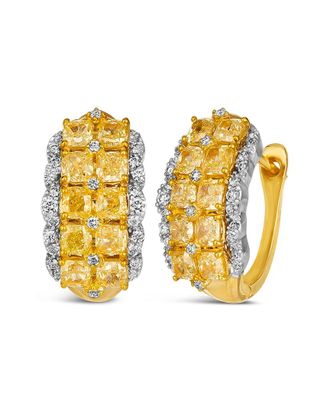 Le Vian Scallop 14K Two-Tone 3.92 Ct. Tw. Diamond Earrings