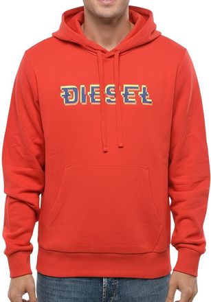 Diesel Red Logo Regular Hoodie