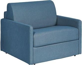 Vente-Unique Vente-unique - Poltrona letto a ribalta Materasso 14 cm in Tessuto Blu - calife