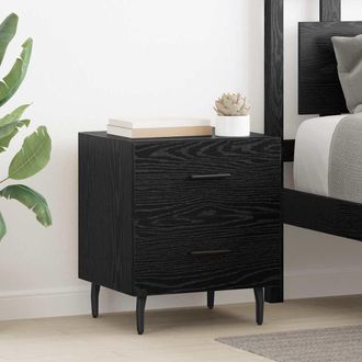 vidaXL Armadio Da Notte Con Cassetto Rovere Nero 40 X 35 X 47,5 Cm - Vidaxl