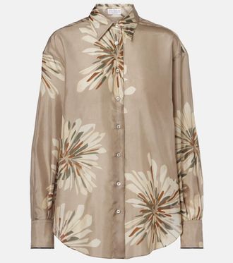 Brunello Cucinelli Floral silk shirt