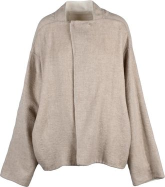 Rick Owens Boxy Unlined Island Jacket In Baby Camel Blend
