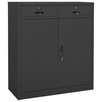 vidaXL Armario De Oficina De Acero Gris Antracita 90x40x102 Cm Vidaxl