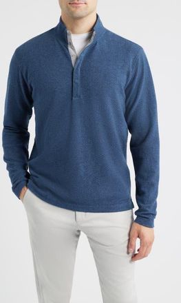 Johnnie-O Ransel Quarter Snap Placket Pullover in Navy at Nordstrom, Size Xx-Large