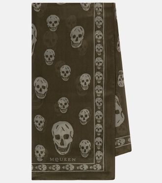 Alexander McQueen Printed silk scarf