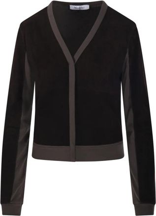 Max Mara Ozioso Jas - Dames - Vesten - Bruin - S - Leer - Truien & Vesten