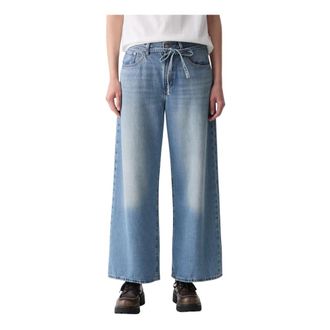Levi's Jeans, Dames, Blauw, W24 L29, Katoen, XL Rechte Jeans