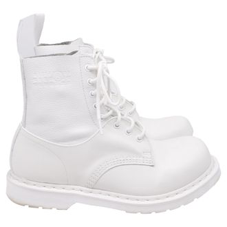 Maison Margiela Mm6 Maison Margiela x Dr. Martens 1460 Biker Boots in White Leather