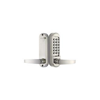 OEM Cerradura Mec&aacute;nica Impermeable, Sin Pilas, Con C&oacute;digo De Bot&oacute;n Pulsador, Acabado Plateado, F&aacute;cil Instalaci&oacute;n, Para Puertas Interiores Y Exteriores - U