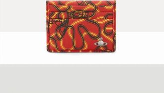 Vivienne Westwood Man. Card Holder Buccia Darancia Poppy-red-wiggle One Size Men