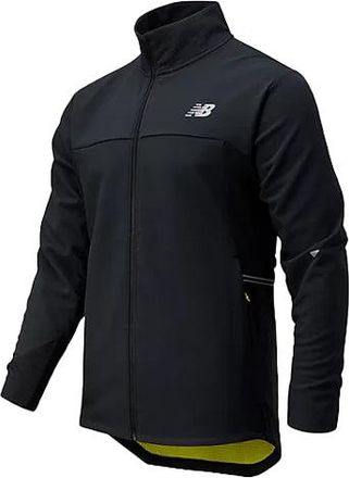 New Balance Mens New Balance Solid Color Logo Zipper Stand Collar Jacket Black MJ13274-BK