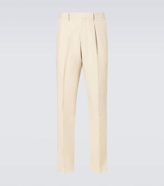 Lardini Linen, cotton, and silk straight pants