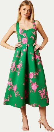 Oasis Sweetheart A-Line Midi Dress in Green at Nordstrom, Size 10