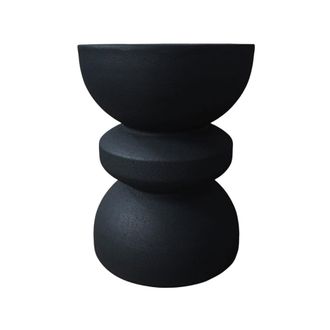 Mobili Rebecca Mesa de centro moderna en negro 44,5x35x35