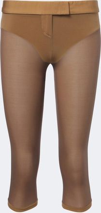 Magda Butrym Pantalones capri semitransparentes