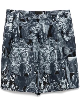 Givenchy Bermuda shorts met Hubert-print - Blauw