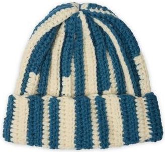 Saachi Two-Tone Slouchy Beanie in Blue at Nordstrom Rack