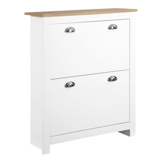 HOMCOM HOMCOM Shoe cabinet - White - Home Living | TJ Hughes