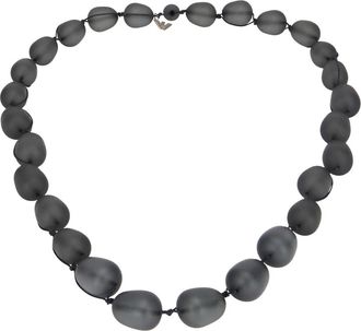 Emporio Armani Ketting met hars parels - Dames - Kettingen - Zwart - ONE Size - Accessoires