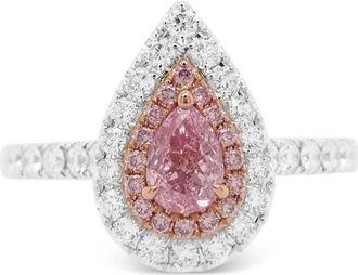 HYT Jewelry 18kt wit- en roségouden Quatre ring met diamant - PINK