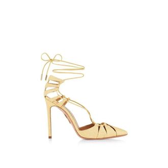 Aquazzura Raffia Stiletto Heel Womens Sandals