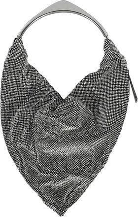 Benedetta Bruzziches Schoudertas met Gathered Detail en Handvat - Dames - Schoudertassen - Grijs - ONE Size - Tassen