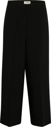Soaked In Luxury Wijde Korte Zwarte Broek - Dames - Wijde Broeken - Zwart - L - Polyester - Broeken