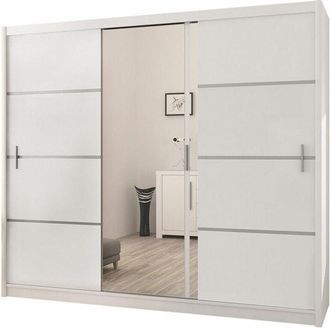 Mirjan24 Armario Honolulu 107, Blanco, 215x250x61cm, Puertas De Armario: Correderas, N&uacute;mero De Estantes: 0
