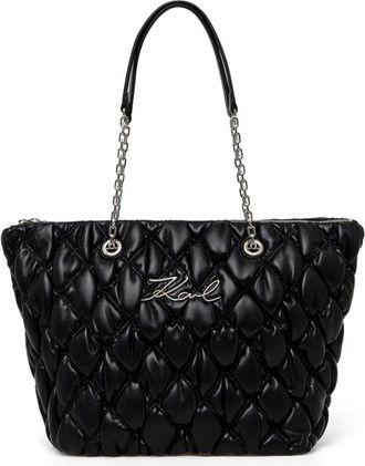 Karl Lagerfeld Borsa tote K/Signature Kuilt - Nero