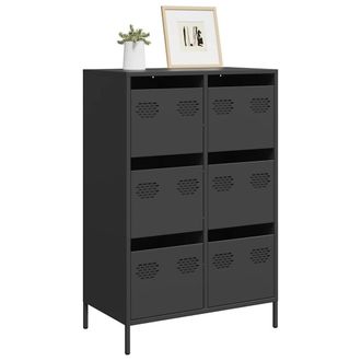 Berkfield Home Highboard Black 68x39x101.5 cm Steel