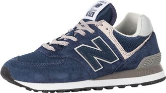 New Balance 574 Suede Trainers, Blauw