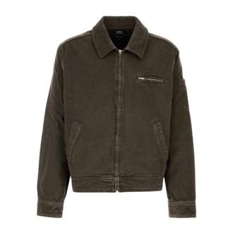 A.P.C. Alexis Jacket - Heren - Bomber jackets - Bruin - XL - Katoen - Jassen