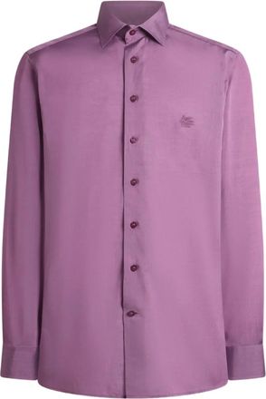 Etro Camicia con ricamo Pegaso - Viola