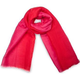 Saachi Two-Tone Linen Scarf in Pink at Nordstrom Rack
