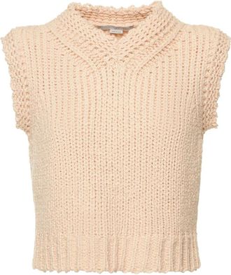 Stella McCartney Dames, Tops, Beige, Maat: 2XS Katoen