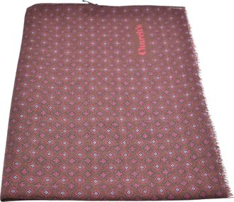 Churchs Wollen Sjaal met Rand - Heren - Wintersjaals - Bruin - ONE Size - Wol - Accessoires
