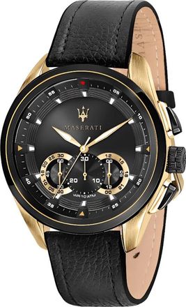 Maserati Traguardo Horloge - Heren - Horloges - Geel - ONE Size - Leer - Accessoires