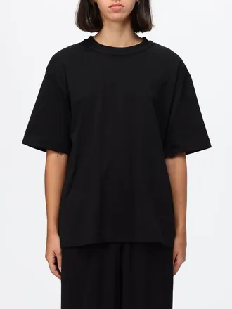 Eleh Relaxed Fit Cotton T-Shirt with Bow Detail and Dropped Shoulders