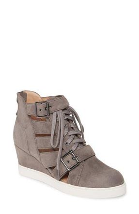 Linea Paolo Fave Cutout Wedge Sneaker in Stone at Nordstrom Rack, Size 10.5