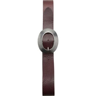 Mango Leather Belt in Chocolate at Nordstrom, Size Medium
