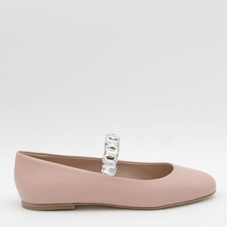 【CASADEI】Crystal Ballet Flats Casadei crystal-embellished Ballet Flats | Black | FARFETCH FI
