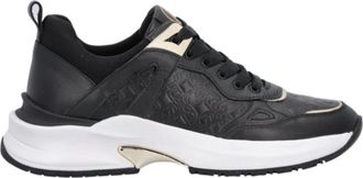 Liu Jo Lily 10 Zwarte Leren Sneakers - Dames - Sneakers - Zwart - 37 EU - Leer - Schoenen