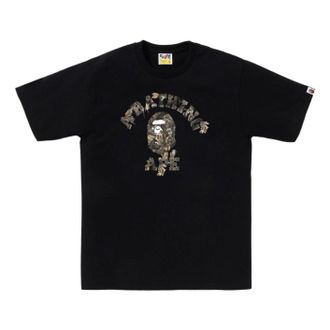 A Bathing Ape Tree Edge Camo College T-Shirt Black Brown 1L80-110-030-BLKBRN